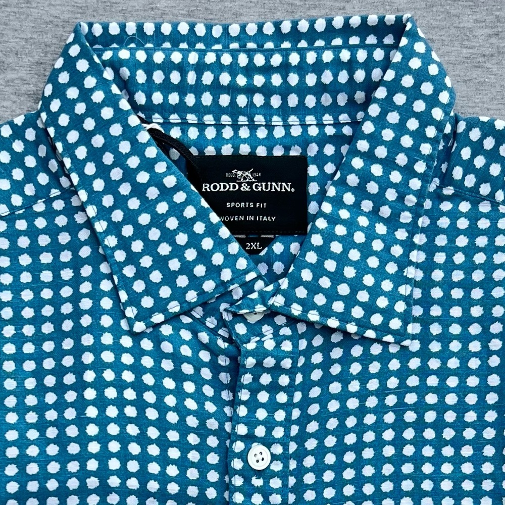 Rodd & Gunn Men's Blue Harp Glacier Short Sleeve Sports Fit Shirt NWT